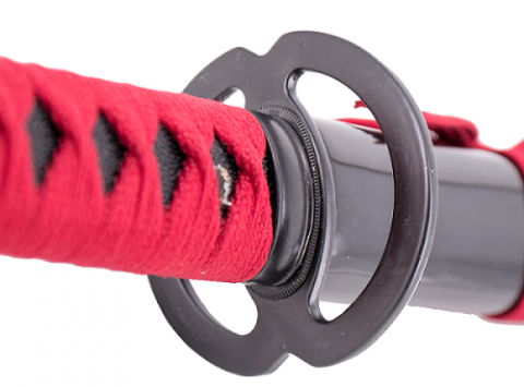KATANA FUNCIONAL DAMASCO ROJO